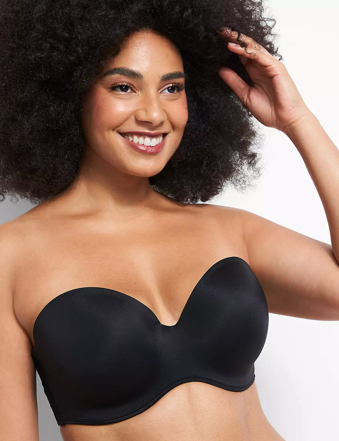 Women's Plus Size Removable Pads Ruched Bandeau Tube Bras – ToBeInStyle