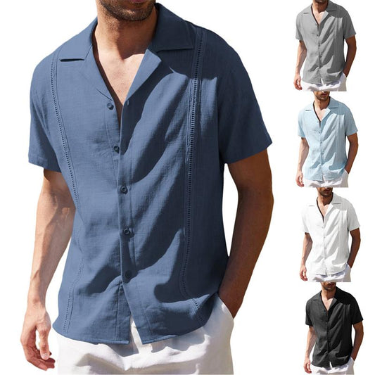 🔥BUY 2 GET 10% OFF💝Men's Loose Linen Short Sleeve Casual Shirt