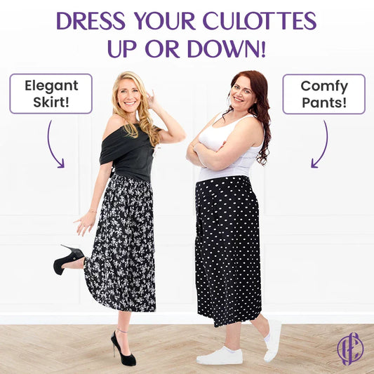 🔥BUY 2 GET 10% OFF🔥Women's High Elastic Waist Pleated Chiffon Wide Leg Culottes