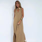 Elegant Solid Color Sleeveless Maxi Dress