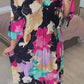 🔥BUY 2 GET 10% OFF💝Floral Print Ruffle Hem Maxi Dress