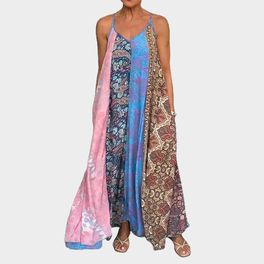 🔥BUY 2 GET 10% OFF💝Women's Print Spaghetti Strap Relax Fit Maxi Dress