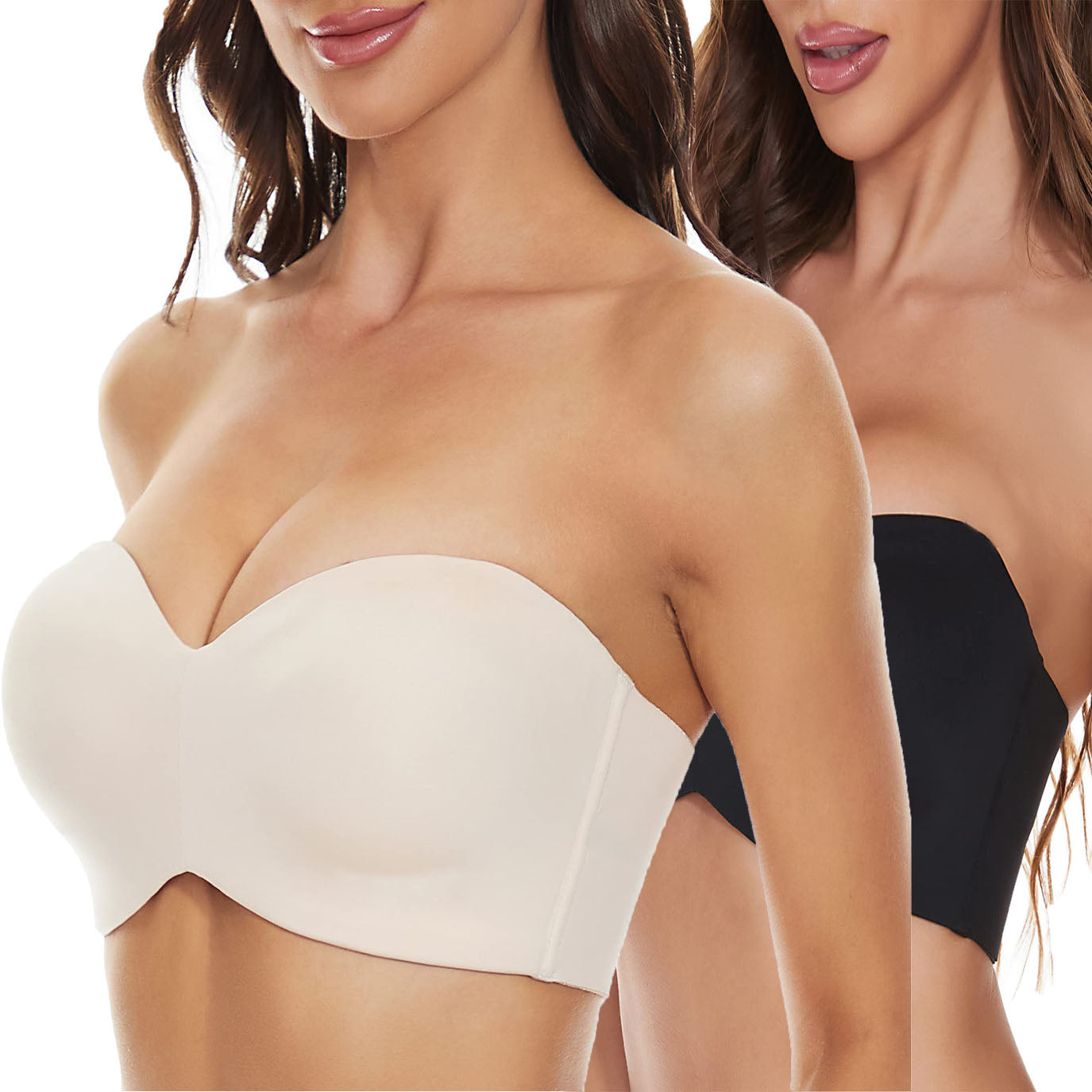 Summer Sale - Plus size Sexy Strapless Invisible Push Up Bra – maytoyu