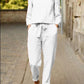 Solid Colour Casual Long-sleeved Cotton Blend Suit