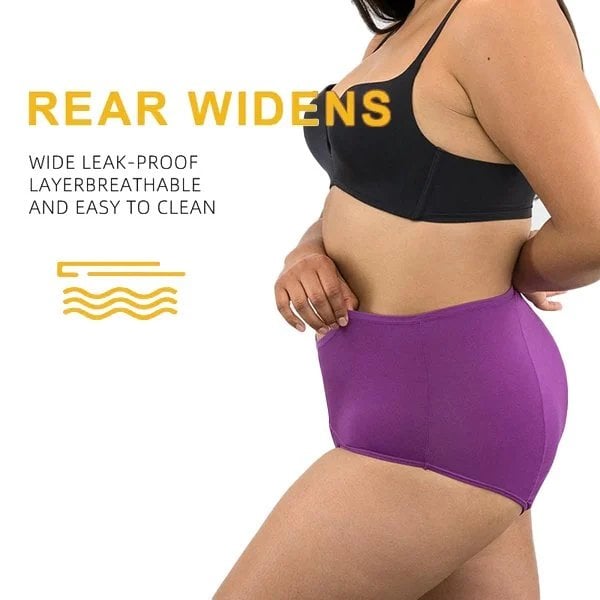 YHIWU Underwear Womens Seamless High Waist Leakproof Underwear For Women  Plus Size Panties Leak Proof Menstrual Panties, Wine, X-Small