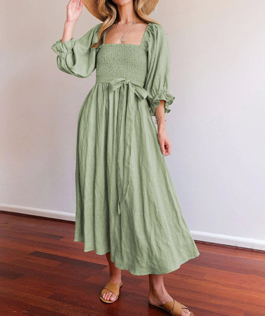 🔥HOT SALE 49% OFF🔥FRENCH RUFFLED LANTERN SLEEVES MULTI-WEAR DRESS